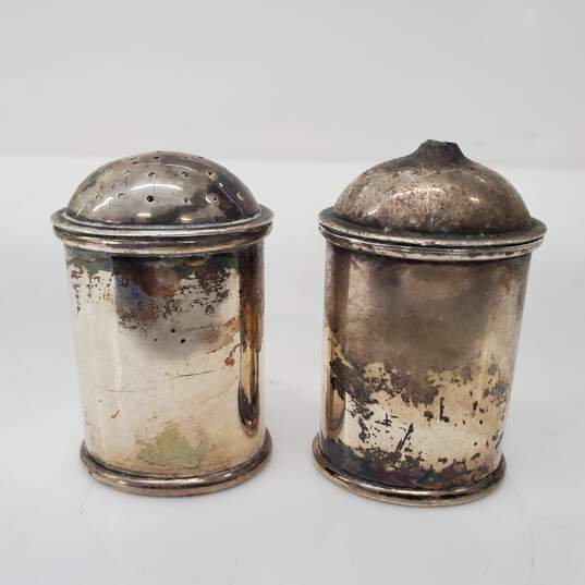 Vintage Silverplate Salt & Pepper Shakers Pair - Parts/Repair image number 1