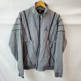 Air Jorden Men's Zip Up Jacket Gray in Size Large