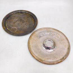 Vintage Silver Plate Trays Bowls Pedestal Dish Avon Rogers Pitcher alternative image