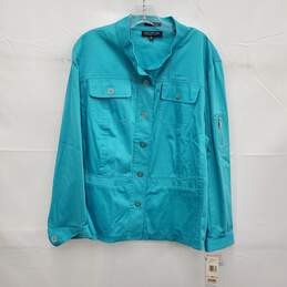 NWT Jones New York WM's Signature Turquoise Jacket Size 2X