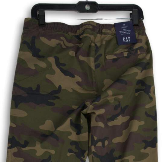 NWT Gap Mens Green Brown Camouflage Elastic Drawstring Waist Jogger Pants Sz XS image number 4
