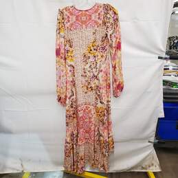 NWT Free People WM's Beige Marais Printed Midi Dress Size XS