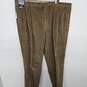 Classic Fit Pleated Brown Pants image number 1