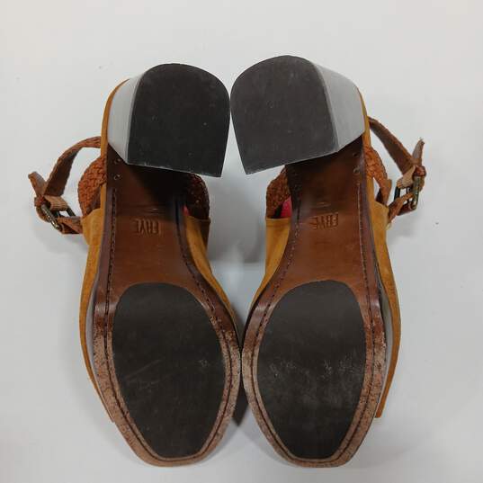 Frye Cognac Karissa Braid Shield Sandals Women's Size 9.5M image number 5