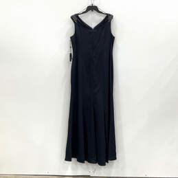 NWT Womens Blue V-Neck Sleeveless Back Zip Classic Maxi Dress Size 16 alternative image