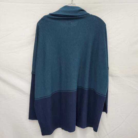 Smartwool Polyester Blend Green & Blue Long Sleeve Turtleneck Sweater Size SM image number 2