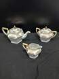 Vintage Noritake Gold And White Tea Set (Tea Pot, Cream, And Sugar) image number 2