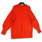 Womens Red Knitted Crew Neck Long Sleeve Pullover Sweater Size Large image number 1