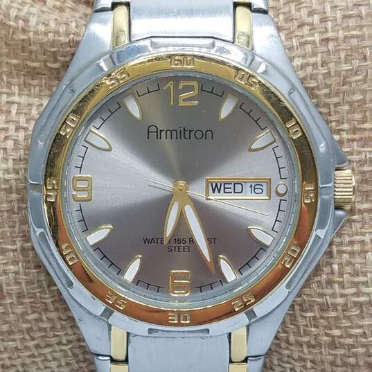 Armitron 37mm Case Classic Two-Tone Diver Design Men's Stainless Steel Quartz Watch image number 1