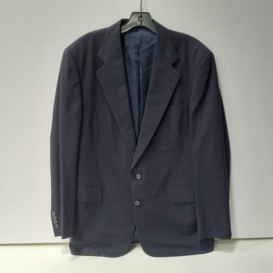 Club Room Men's Navy Blue Wool Two Button Suit Jacket Size 44R image number 1