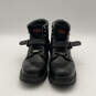 Womens Faded Glory 81024 Black Leather Lace-Up Ankle Biker Boots Size 10 image number 2