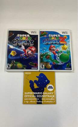 Super Mario Galaxy 1 & 2 with Mini Soundtrack - Nintendo Wii (CIB)