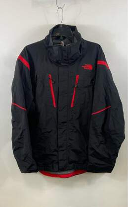 The North Face Mens Black Long Sleeve Full-Zip Pockets Ski Jacket Size Large