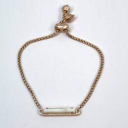 Designer Kendra Scott Rose Gold Tone Stan Mother Of Pearl Chain Bracelet alternative image
