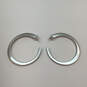 Designer Kendra Scott Silver-Tone Secure Lock Back Open Hoop Earrings image number 2