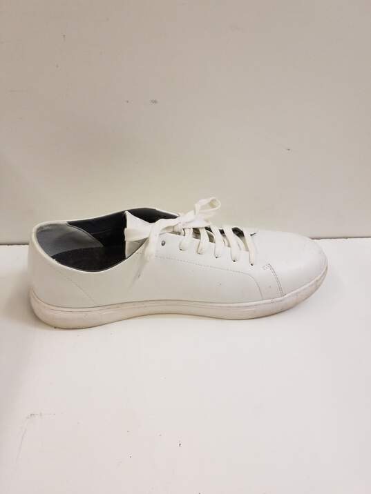 Armani Emporio White Leather Low Lace Up Sneakers Men's Size 11 M image number 2