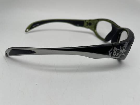 Unisex Sport F8 Black Green Full Rim Frame Helmet Specs Sports Eyeglasses image number 2