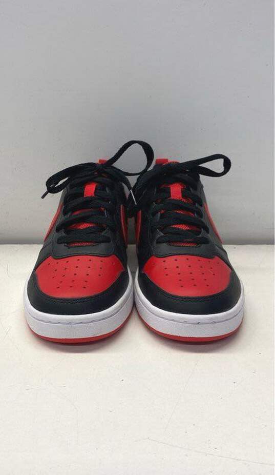 Nike Red, Black Sneaker Casual Shoe Teens 8.5 image number 2