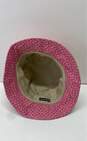 GUESS Pink Logo Signature Canvas Buckle Sun Bucket Hat image number 6