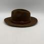 Brooks Brothers Brown Wide Brim Leather Trim Fedora Hat Size XL image number 3