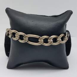 Sterling Silver Figaro Chain Link 18.6mm Bracelet 53.6g