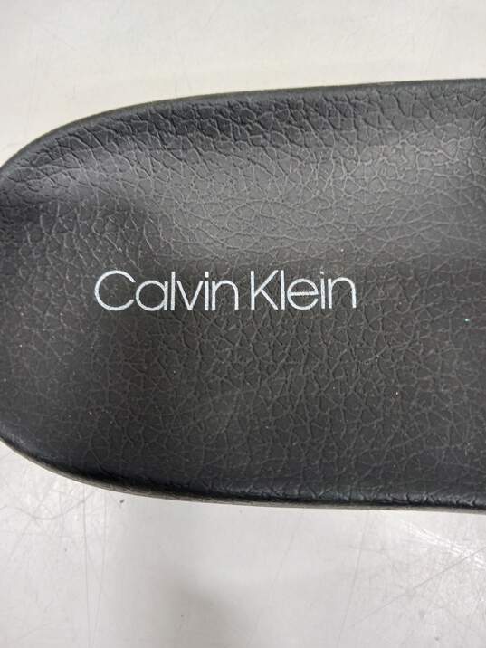 Calvin Klein Black Slide Sandals No Size image number 6