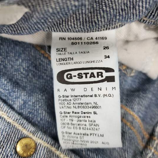 G-Star Wm's Raw Denim Blue Jeans Size 26 x 34 image number 3