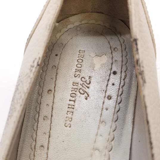 346 Brooks Brothers Loafer Heels Ivory Size 7 image number 7