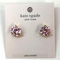 Designer Kate Spade Gold-Tone Rise Shine Crystal Stud Earrings W/ Dust Bag image number 3