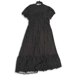 Torrid Womens Black Printed Ruffle Hem Short Sleeve Stretch Maxi Dress Size 1 alternative image