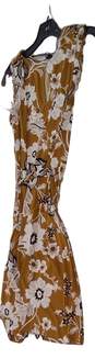 Womens Brown Floral Keyhole Neck Casual Shift Dress Size Small image number 2