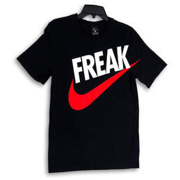 Mens Black Graphic Freak Crew Neck Short Sleeve Dri-Fit T-Shirt Size Small