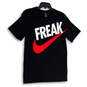 Mens Black Graphic Freak Crew Neck Short Sleeve Dri-Fit T-Shirt Size Small image number 1