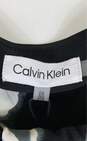 NWT Calvin Klein Womens Black White Floral Sleeveless Round Neck Tank Top Sz 0X image number 4