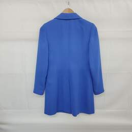 Petite Sophisticate Blue Lined Long Jacket WM Size 2 NWT alternative image