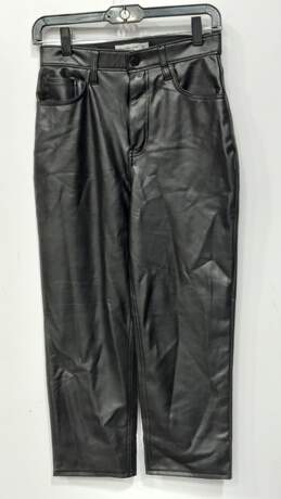 Women's Black Leather Pants Size S