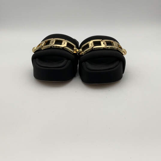 Womens Neoprene Black Chain Open Toe Slip-On Slide Sandal Size 8.5 image number 3