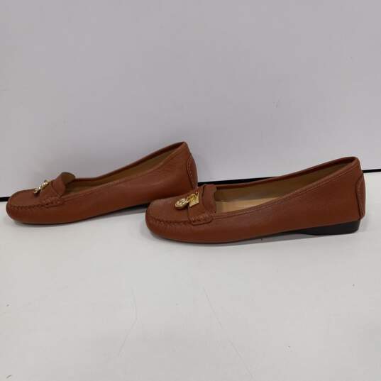Michael Kors Women's Brown Leather Flats Size 7.5 image number 3