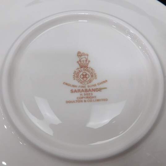 Vintage Royal Doulton Sarabande Bone China Set Of 7 Saucer Plates image number 4