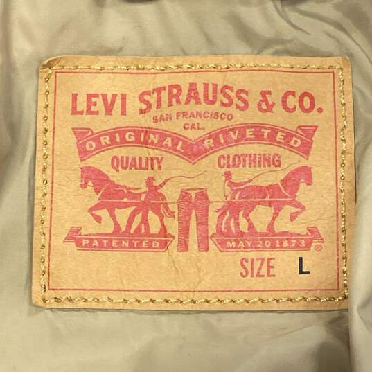 Levi's Blue Quilted Denim Jacket - Size Large image number 4