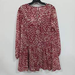 Top Shop Red/White Print Mini Dress Size 8 alternative image