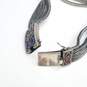 Antique Sterling Silver Enamel Five Stand Fishtail 8in Bracelet 34.3g image number 5