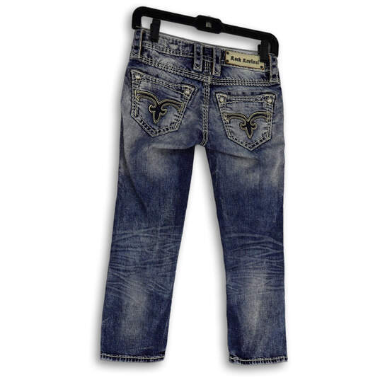 Womens Blue Denim Medium Wash Pockets Stretch Straight Leg Jeans Size 24 image number 2