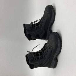 Mens Black Leather Faux Fur Waterproof Lace Up Hudson Snow Boots Size 11 alternative image
