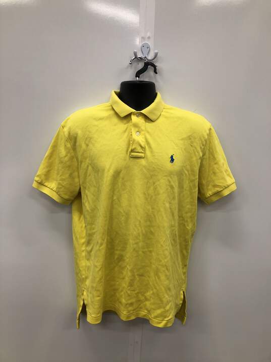 Men's Sz M Yellow Casual Polo Shirt image number 1