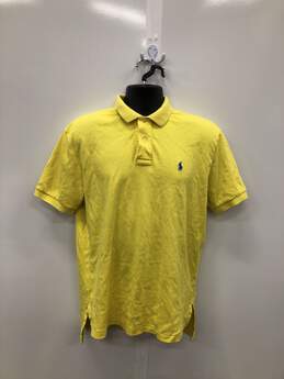 Men's Sz M Yellow Casual Polo Shirt