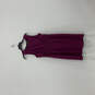 Womens Purple Sleeveless Round Neck Regular Fit Back-Zip Shift Dress Sz 12 image number 1
