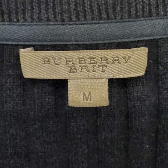 Burberry Brit Dark Gray Cashmere Blend Sweater MN Size M image number 3