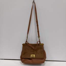 Women's Badgley Mischka Brown Cowhide and Leather Handbag