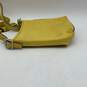 Womens Yellow Tasseled Leather Adjustable Strap Zipper Small Crossbody Bag image number 3